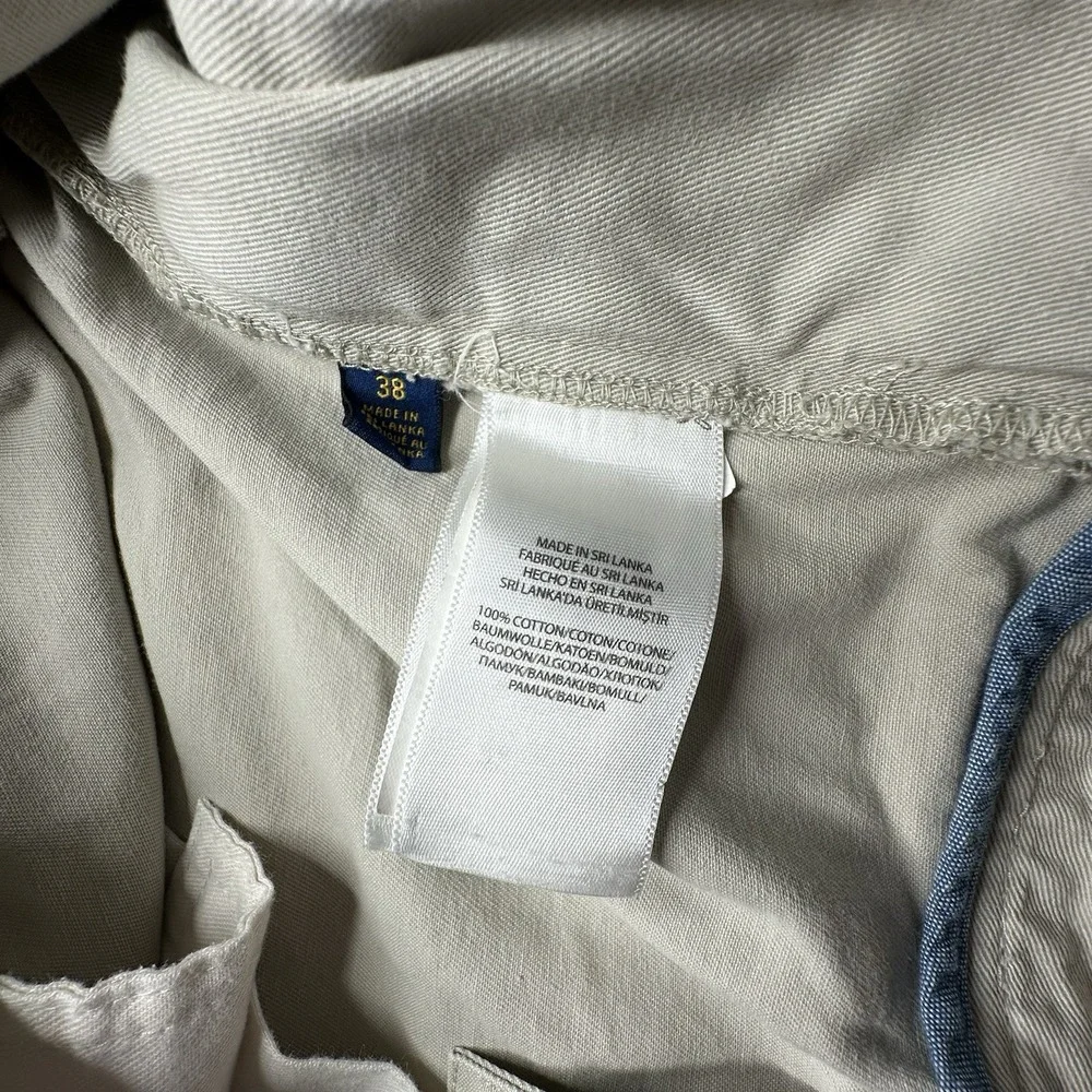 Polo Ralph‎ Lauren Chino Shorts Men's 38 Oatmeal Coin Pocket Classic Fit Preppy